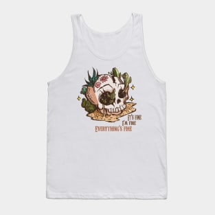 "I'm Fine" Skull Western Aesthetic Tank Top